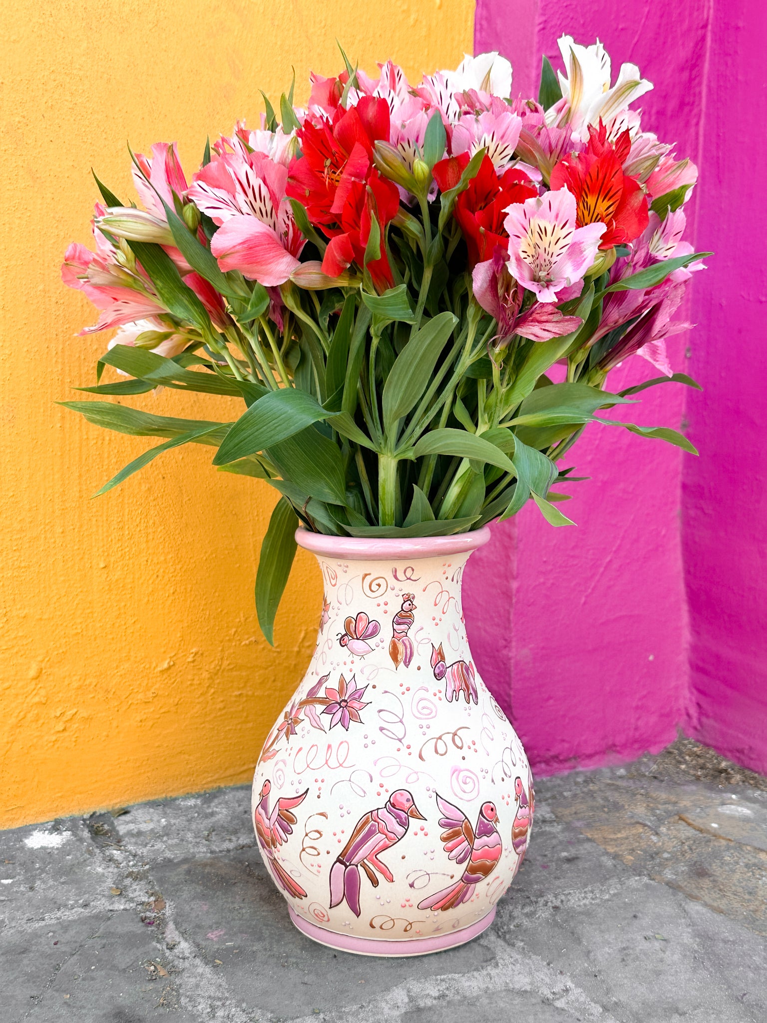 PRE-ORDER Otomi Flower Vase (SHIPS IN APPROX. 6- 12 WEEKS)