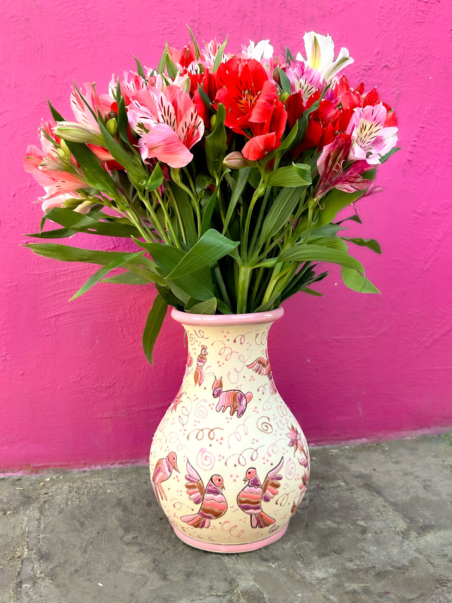 PRE-ORDER Otomi Flower Vase (SHIPS IN APPROX. 6- 12 WEEKS)