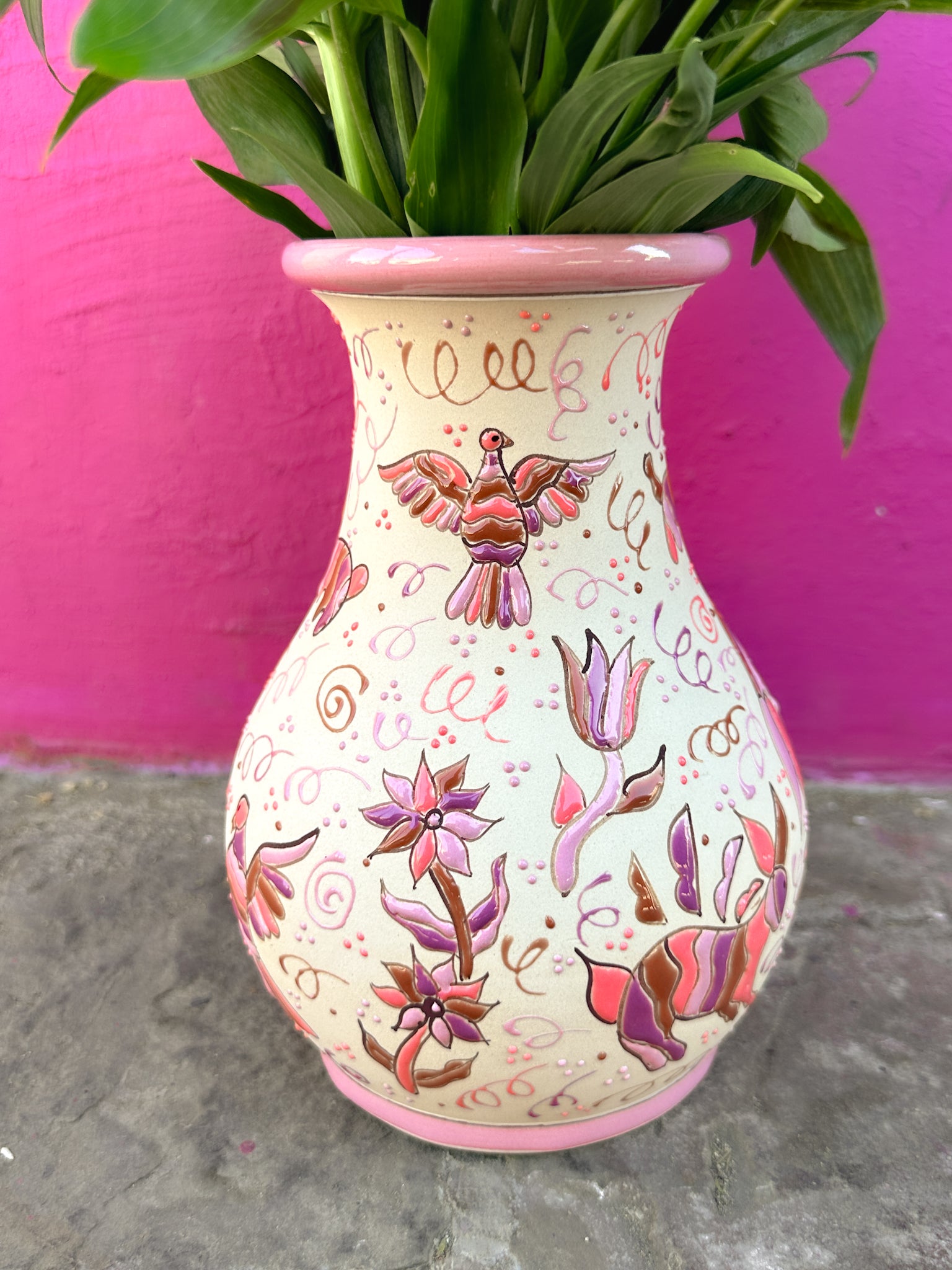 PRE-ORDER Otomi Flower Vase (SHIPS IN APPROX. 6- 12 WEEKS)