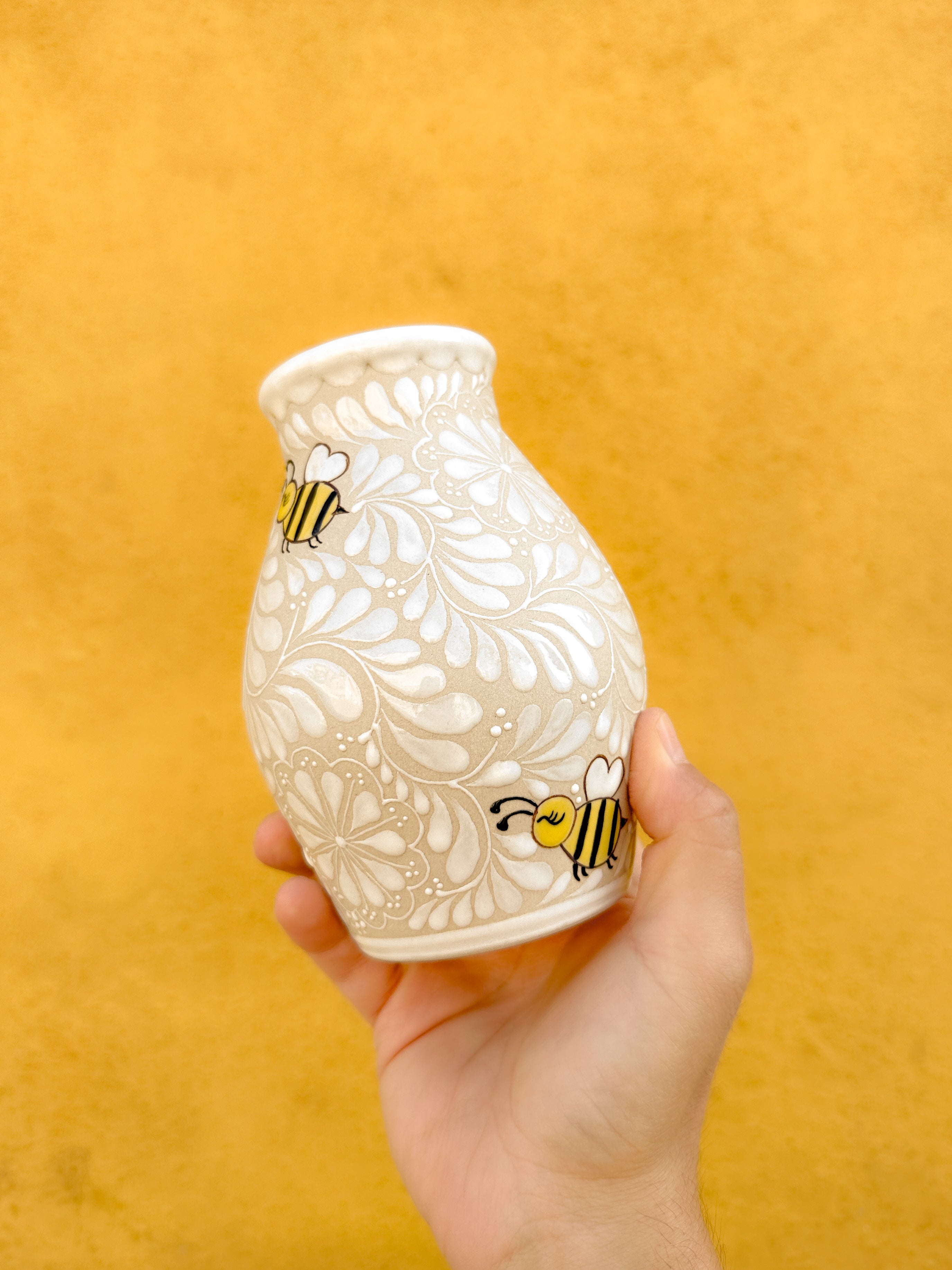 PRE-ORDER Bees Small Flower Vase (SHIPS IN APPROX. 6-12 WEEKS)