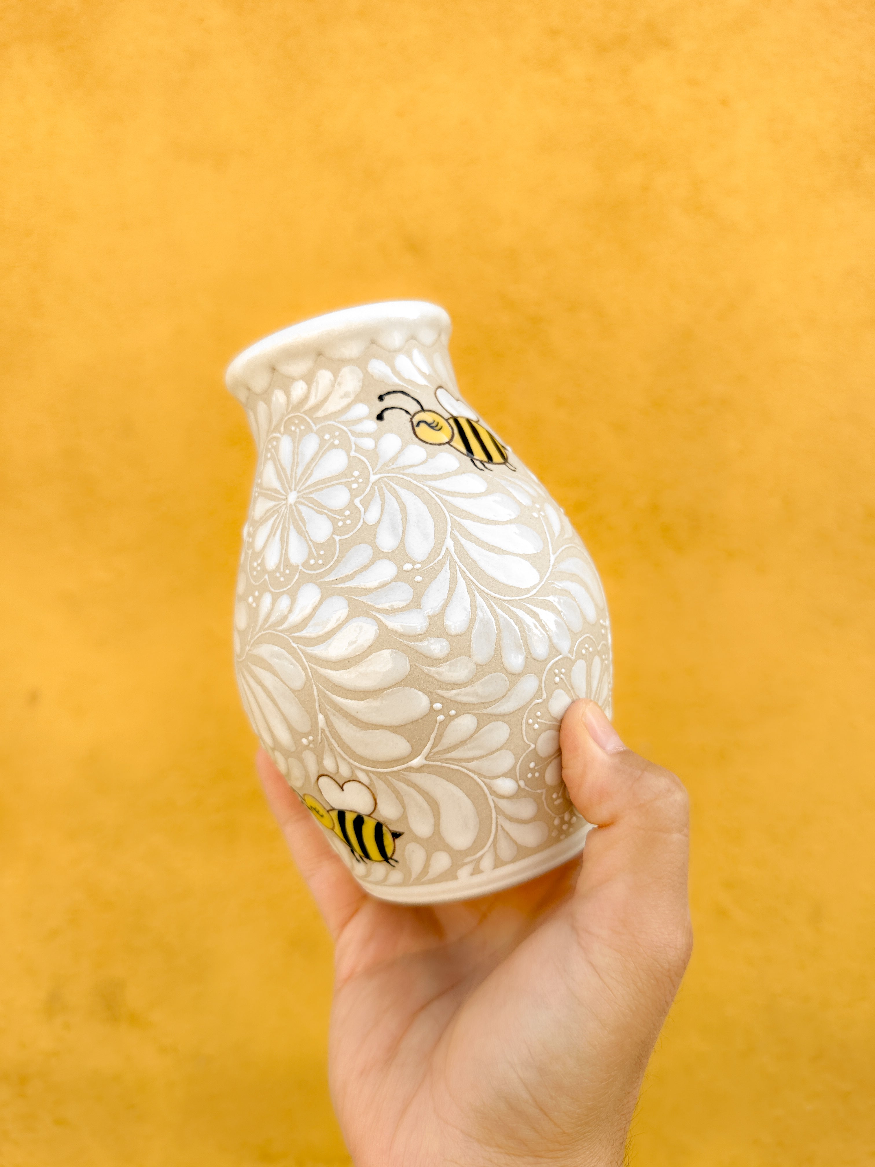 PRE-ORDER Bees Small Flower Vase (SHIPS IN APPROX. 6-12 WEEKS)