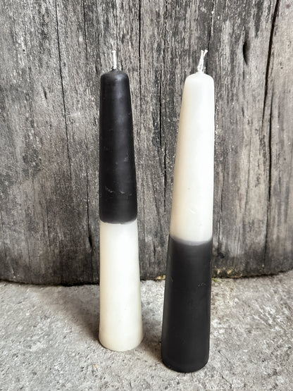 Set of 2 Domino Taper Candles