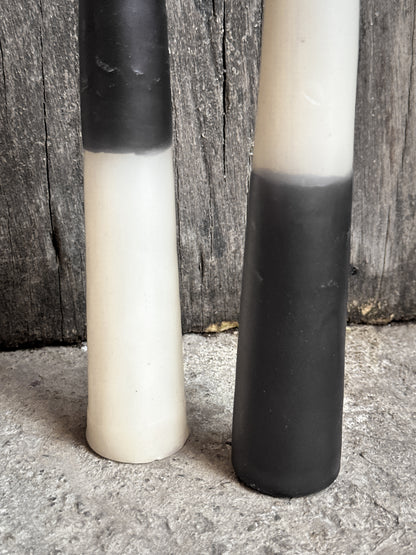 Set of 2 Domino Taper Candles