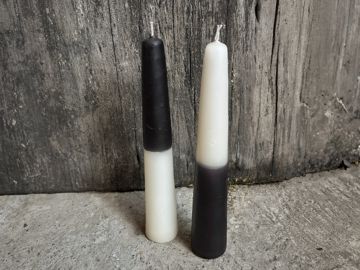 Set of 2 Domino Taper Candles