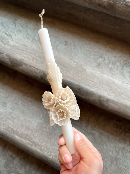 Luz Beeswax Taper Candle