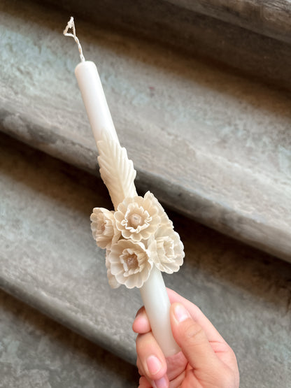 Luz Beeswax Taper Candle