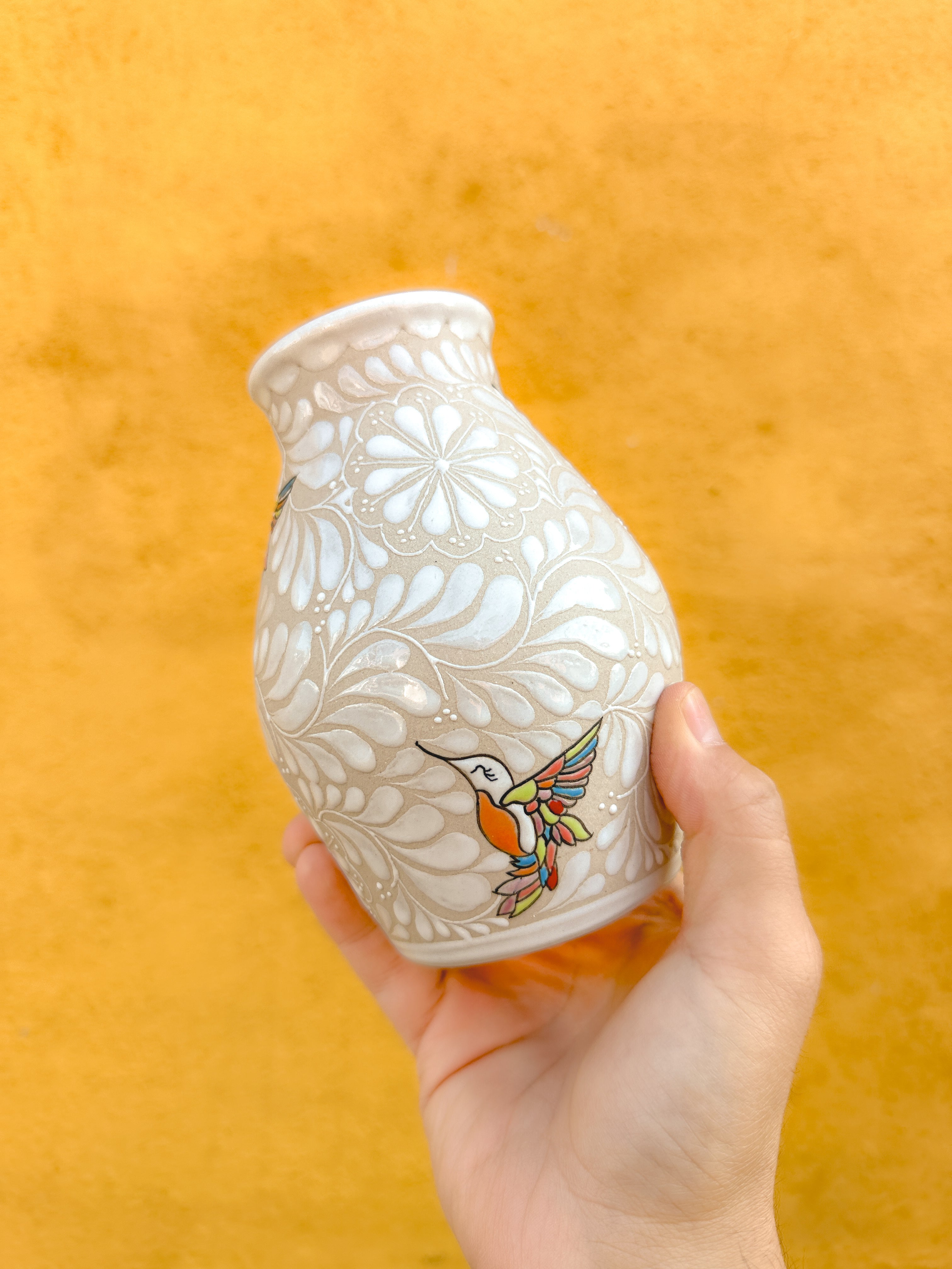 PRE-ORDER Hummingbirds Small Flower Vase (SHIPS IN APPROX. 6-12 WEEKS)