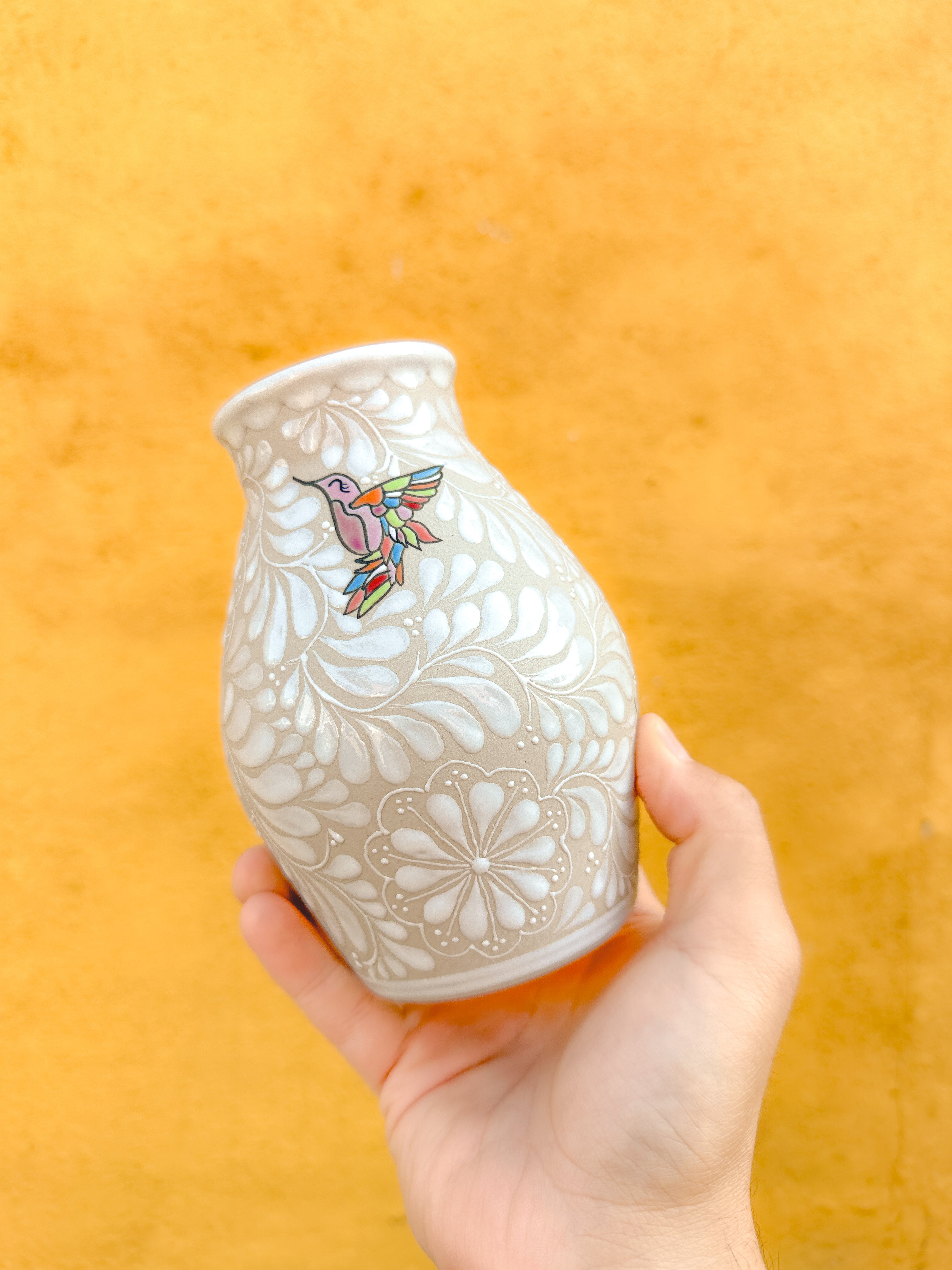 PRE-ORDER Hummingbirds Small Flower Vase (SHIPS IN APPROX. 6-12 WEEKS)