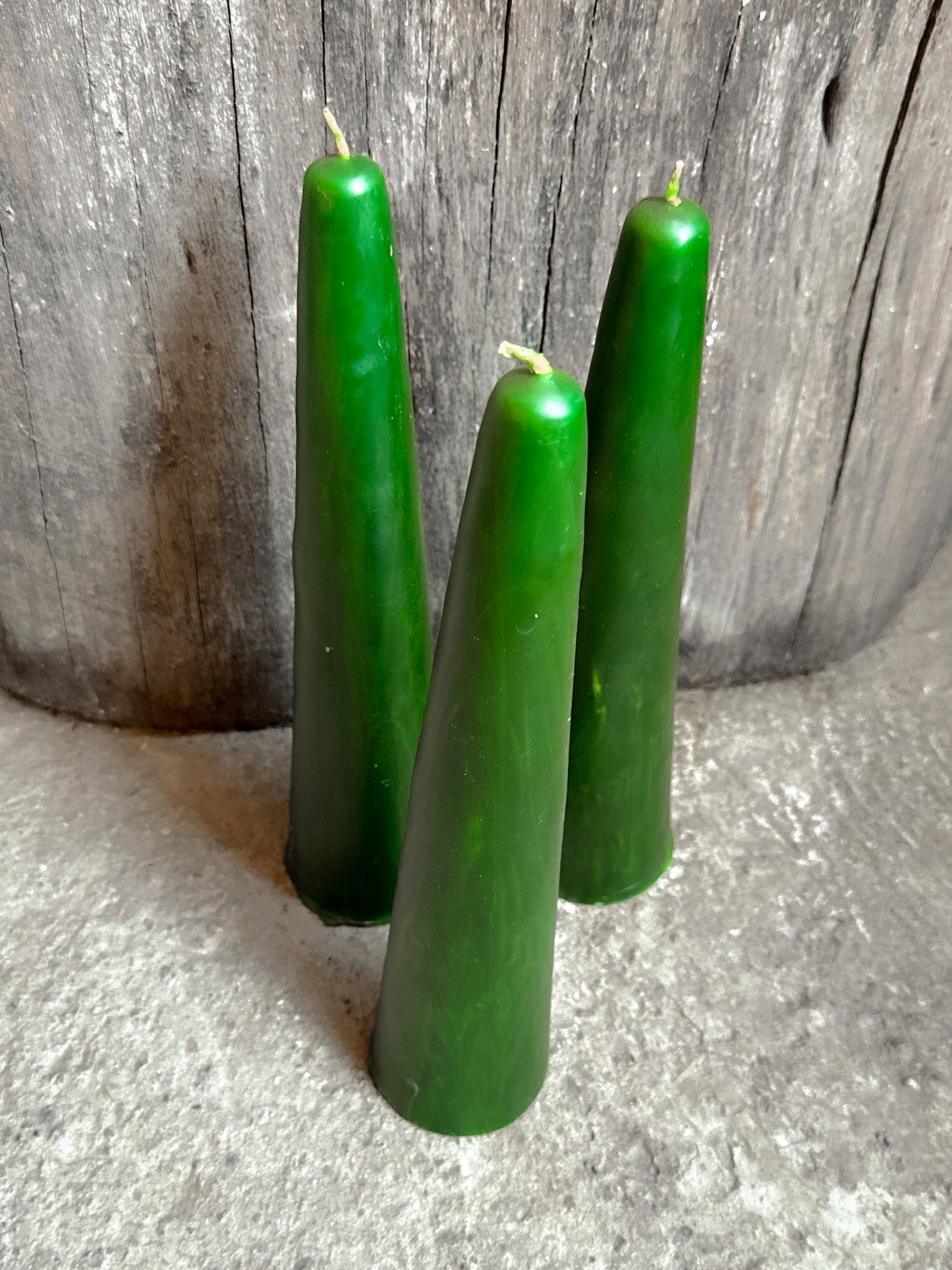 Set of 3 Beeswax Taper Candles