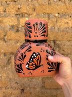 PRE-ORDER Brown Butterfly Monarch Tequilero Decanter (SHIPS IN APPROX. 6-12 WEEKS)