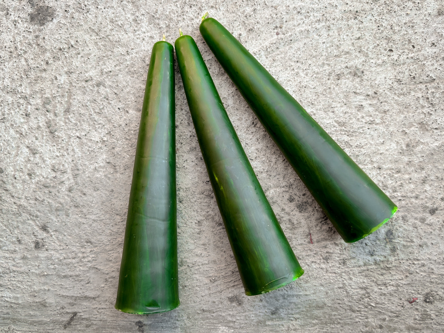 Set of 3 Beeswax Taper Candles