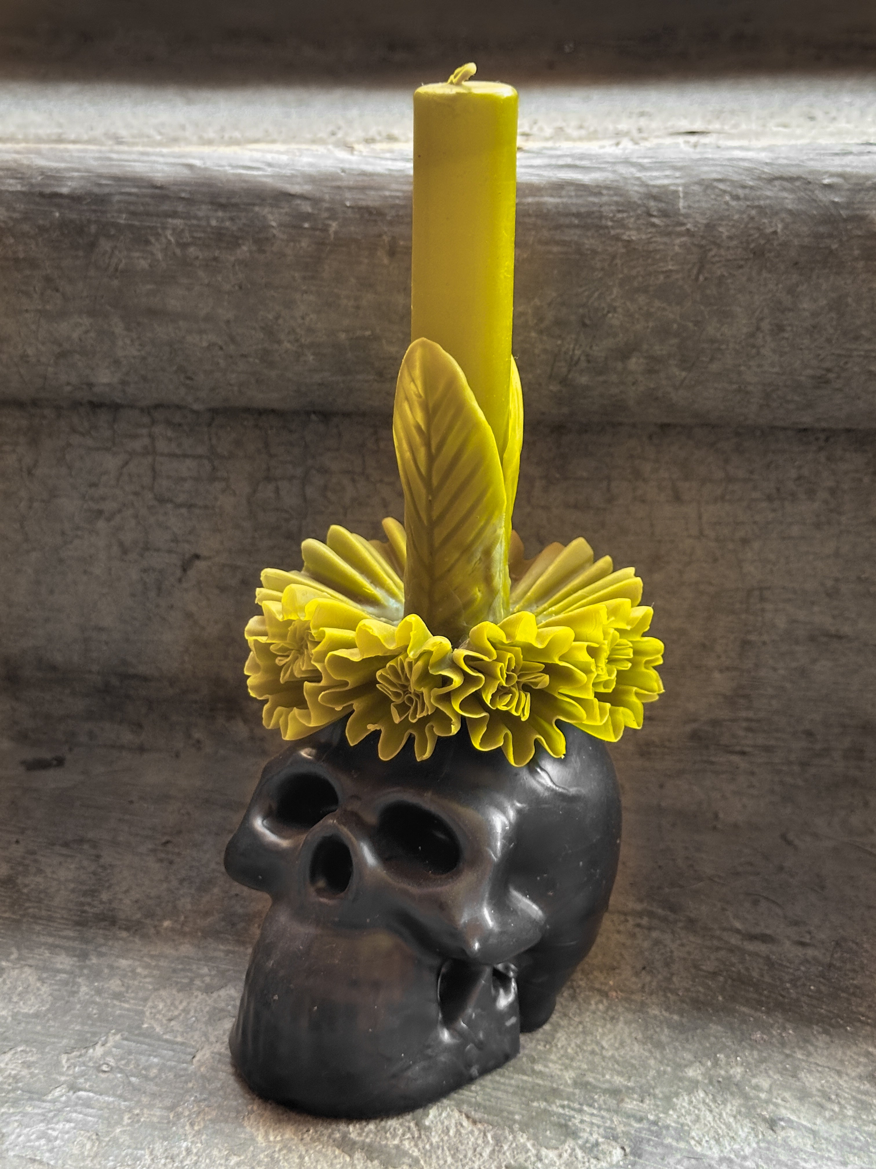 Adela Skull Beeswax Candle