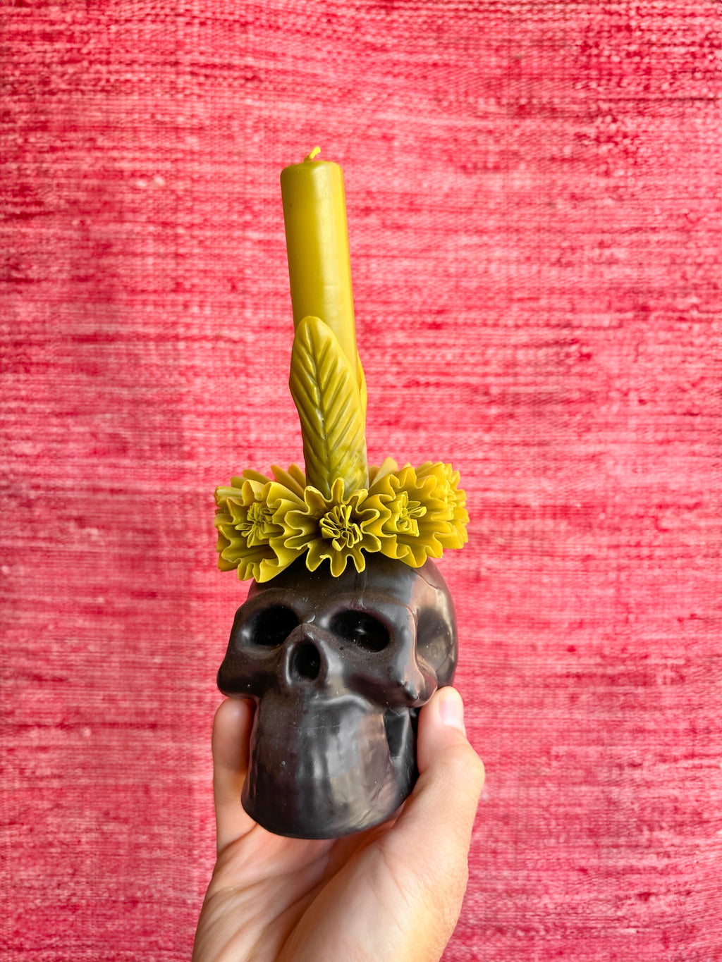 Adela Skull Beeswax Candle
