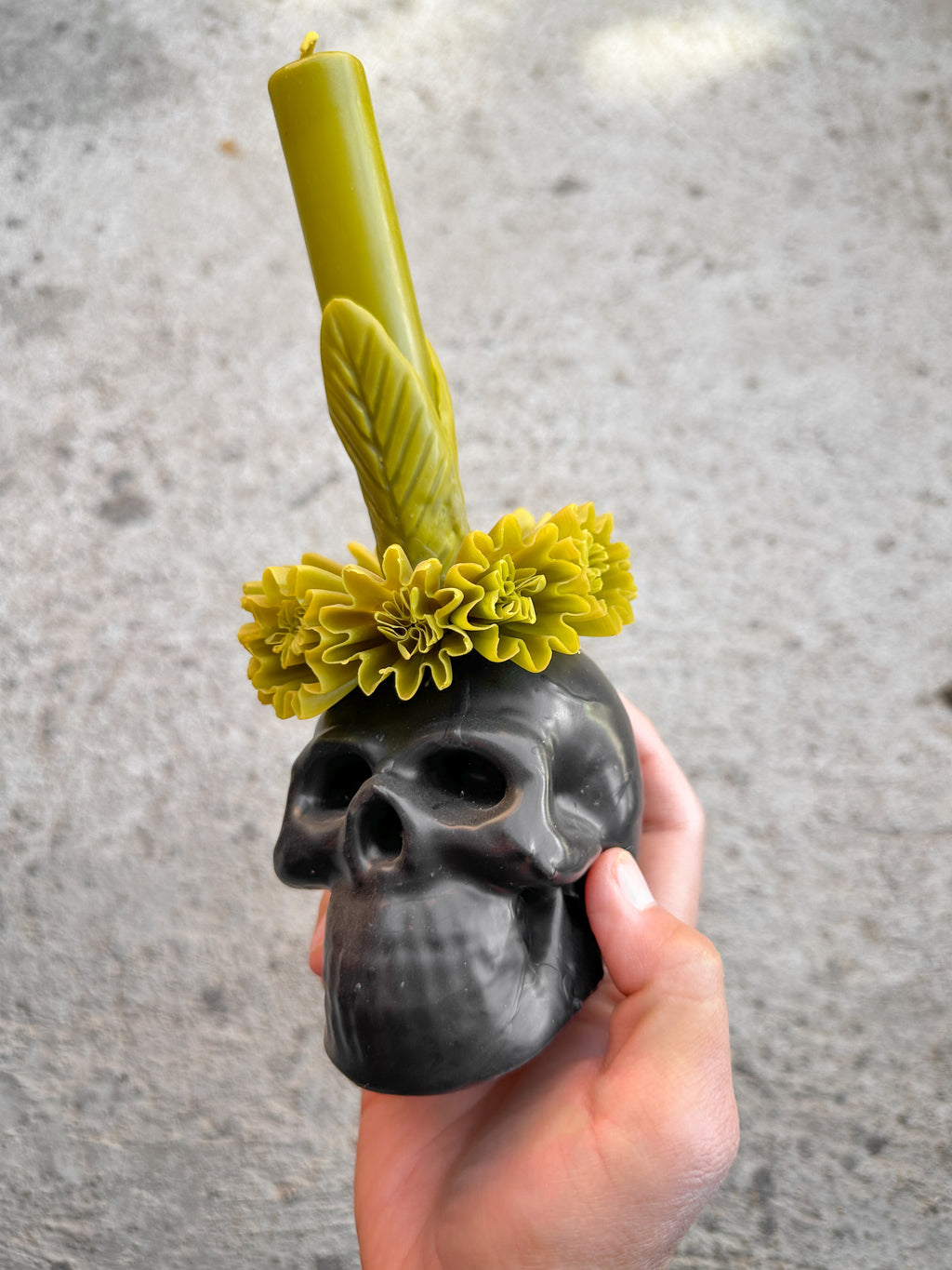 Adela Skull Beeswax Candle