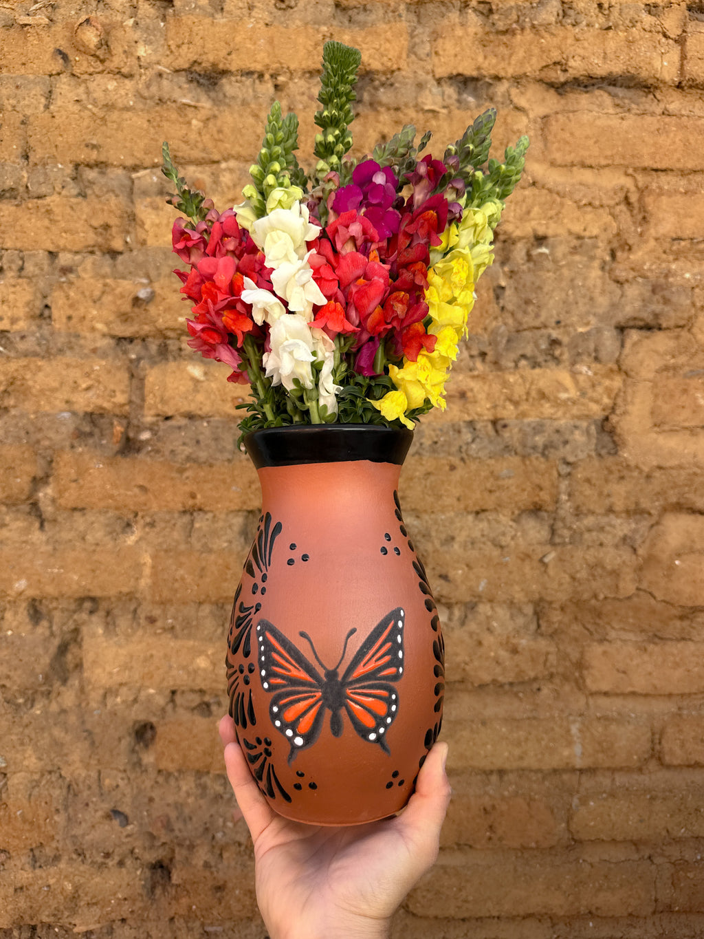 PRE-ORDER Brown Butterfly Monarch Flower Vase (SHIPS IN APPROX. 6-12 WEEKS)