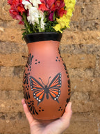 PRE-ORDER Brown Butterfly Monarch Flower Vase (SHIPS IN APPROX. 6-12 WEEKS)