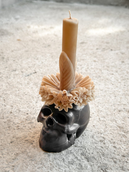 Adela Skull Beeswax Candle