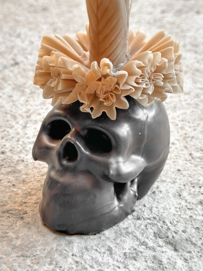 Adela Skull Beeswax Candle