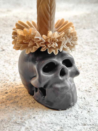 Adela Skull Beeswax Candle