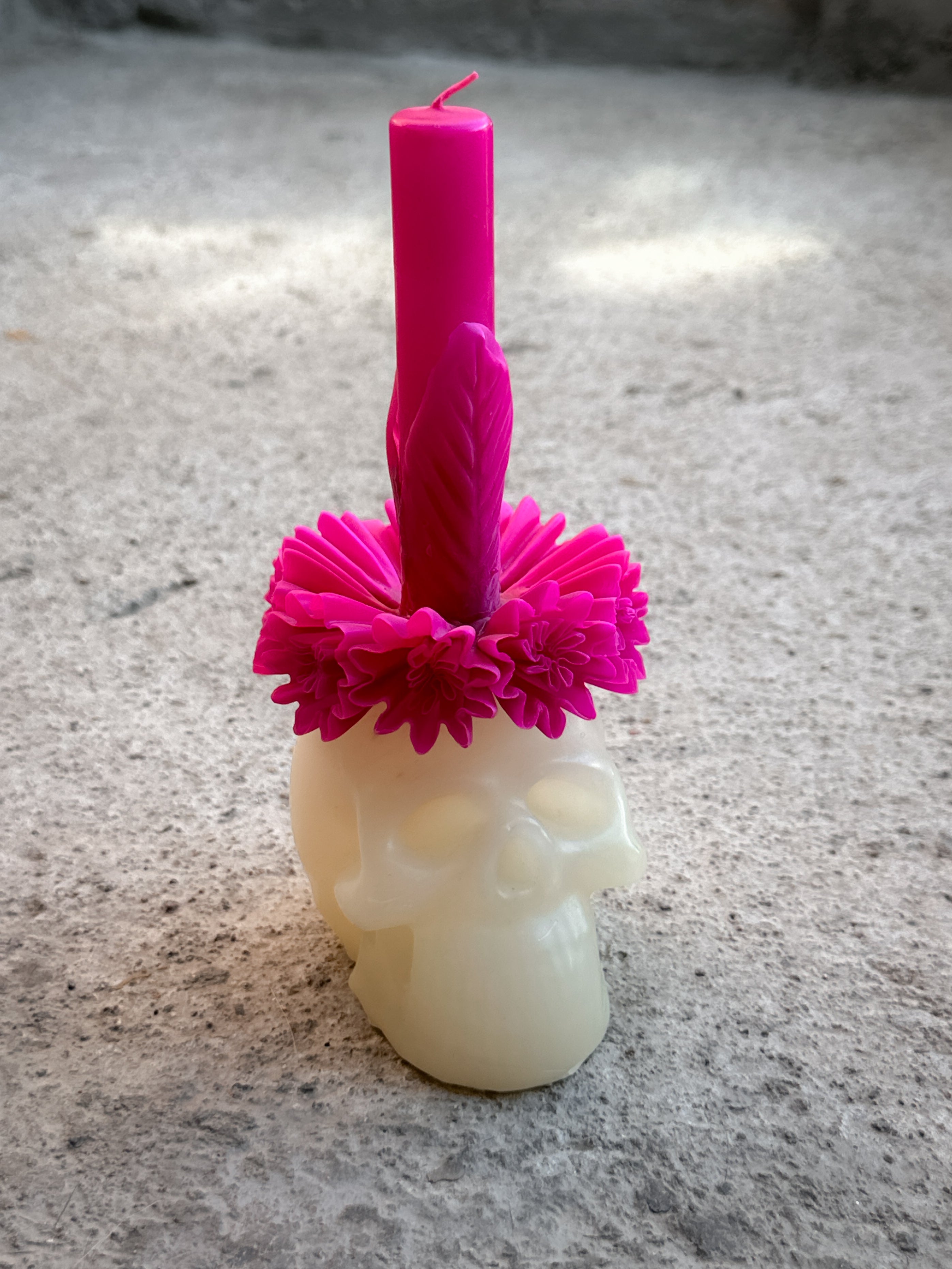 Adela Skull Beeswax Candle