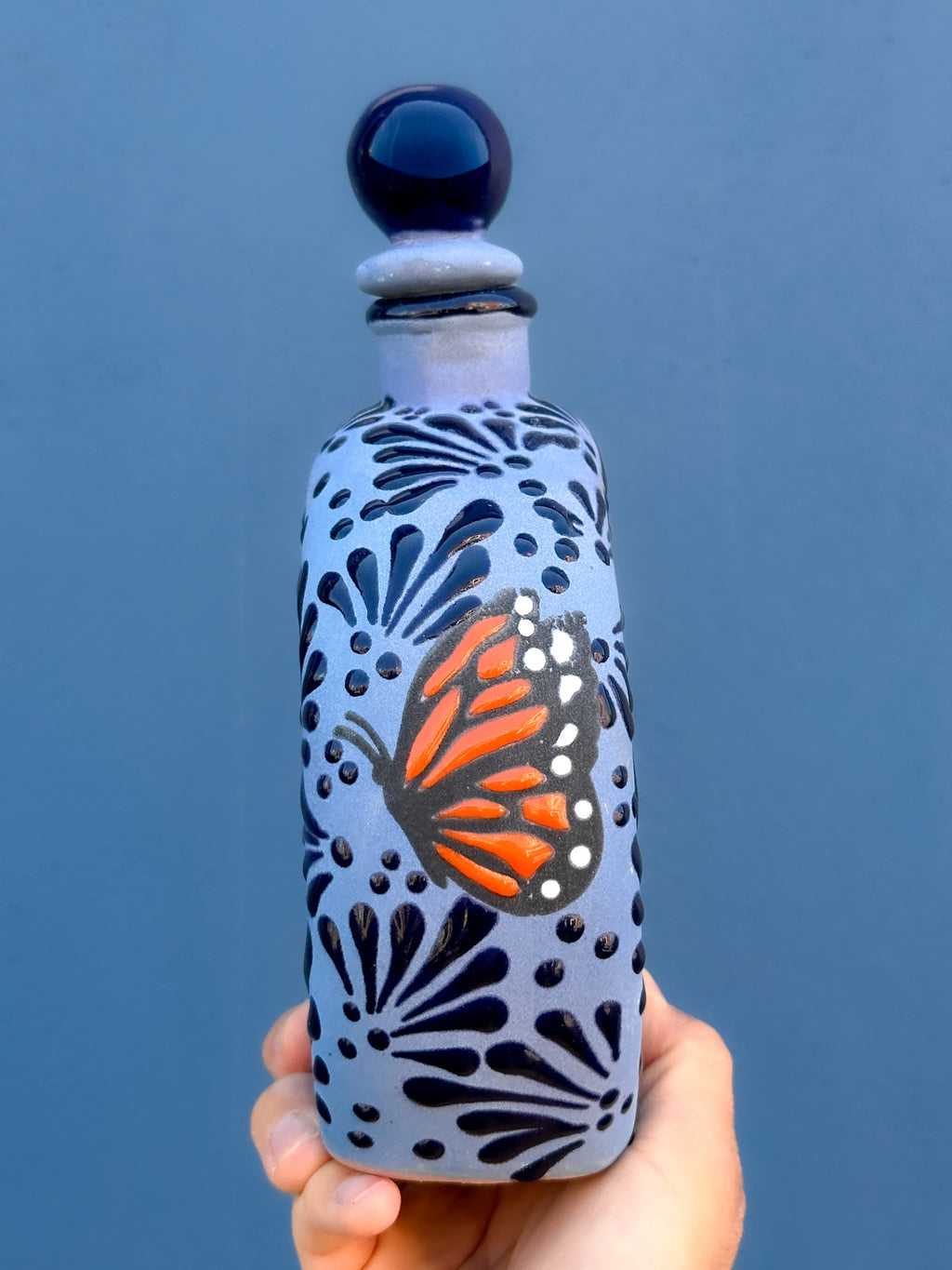 PRE-ORDER Blue Butterfly Monarch Liquor Decanter (SHIPS IN APPROX. 6-12 WEEKS)