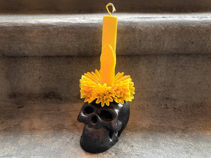 Adela Skull Beeswax Candle