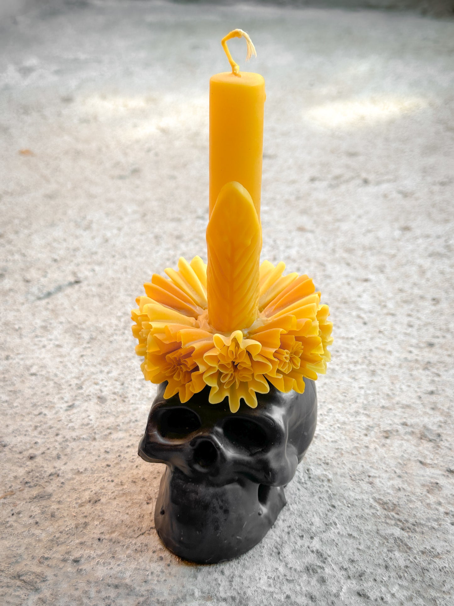 Adela Skull Beeswax Candle