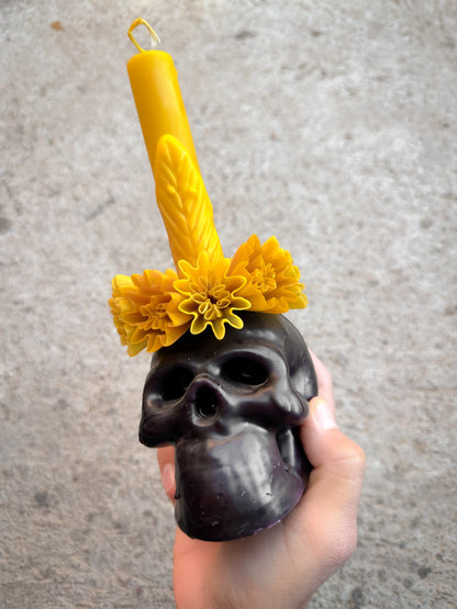 Adela Skull Beeswax Candle