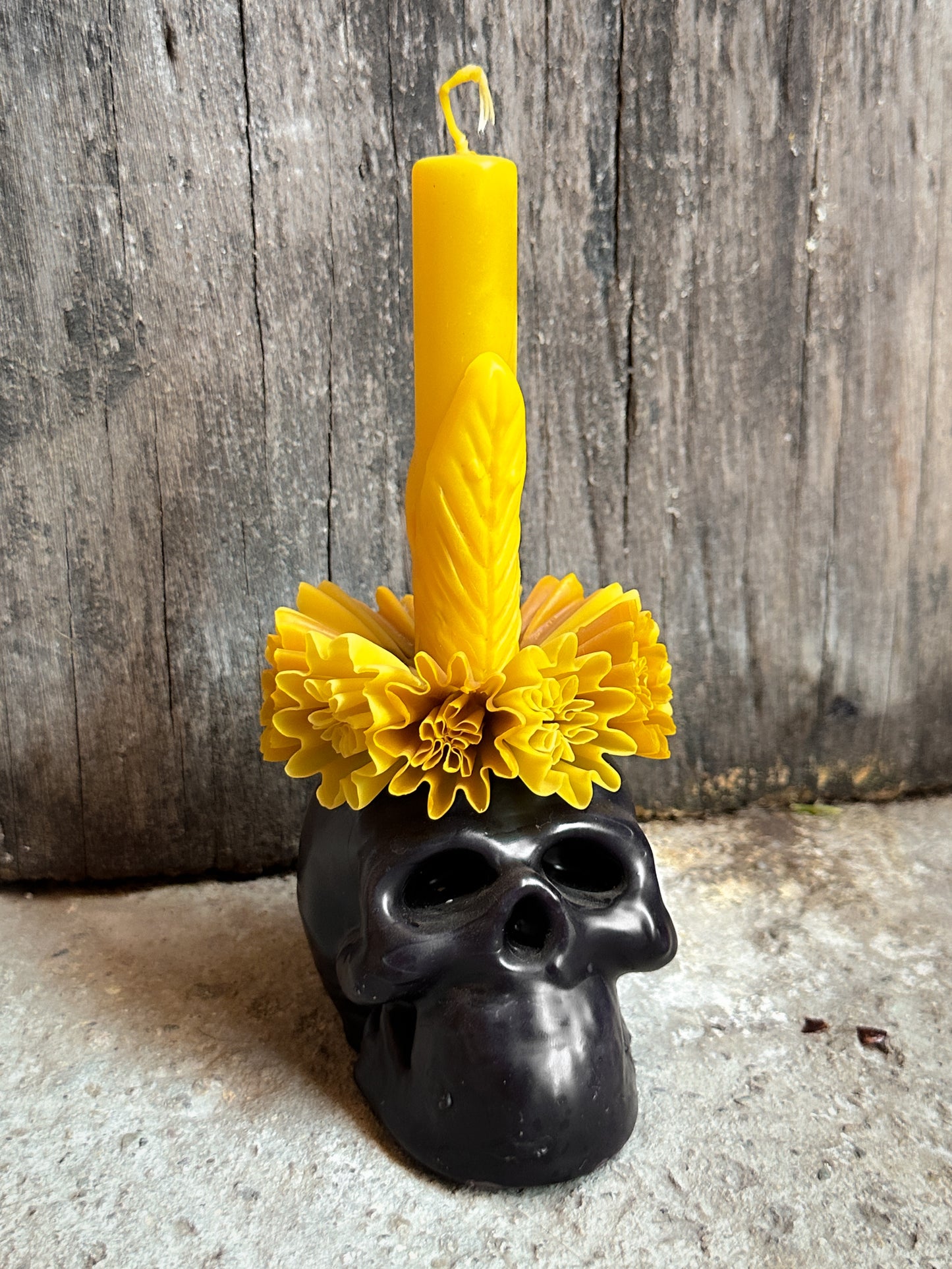 Adela Skull Beeswax Candle