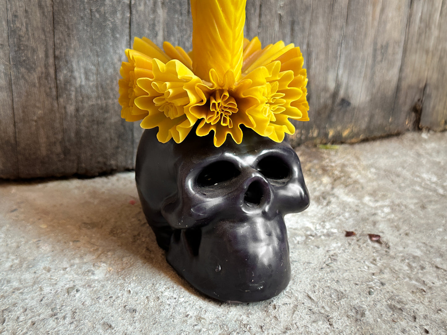 Adela Skull Beeswax Candle