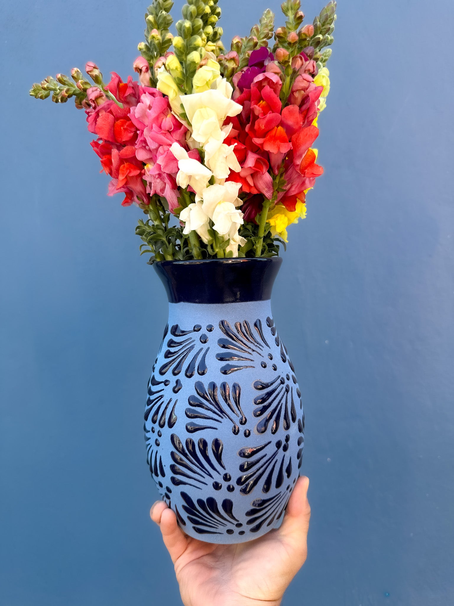 PRE-ORDER Blue Butterfly Monarch Flower Vase (SHIPS IN APPROX. 6-12 WEEKS)