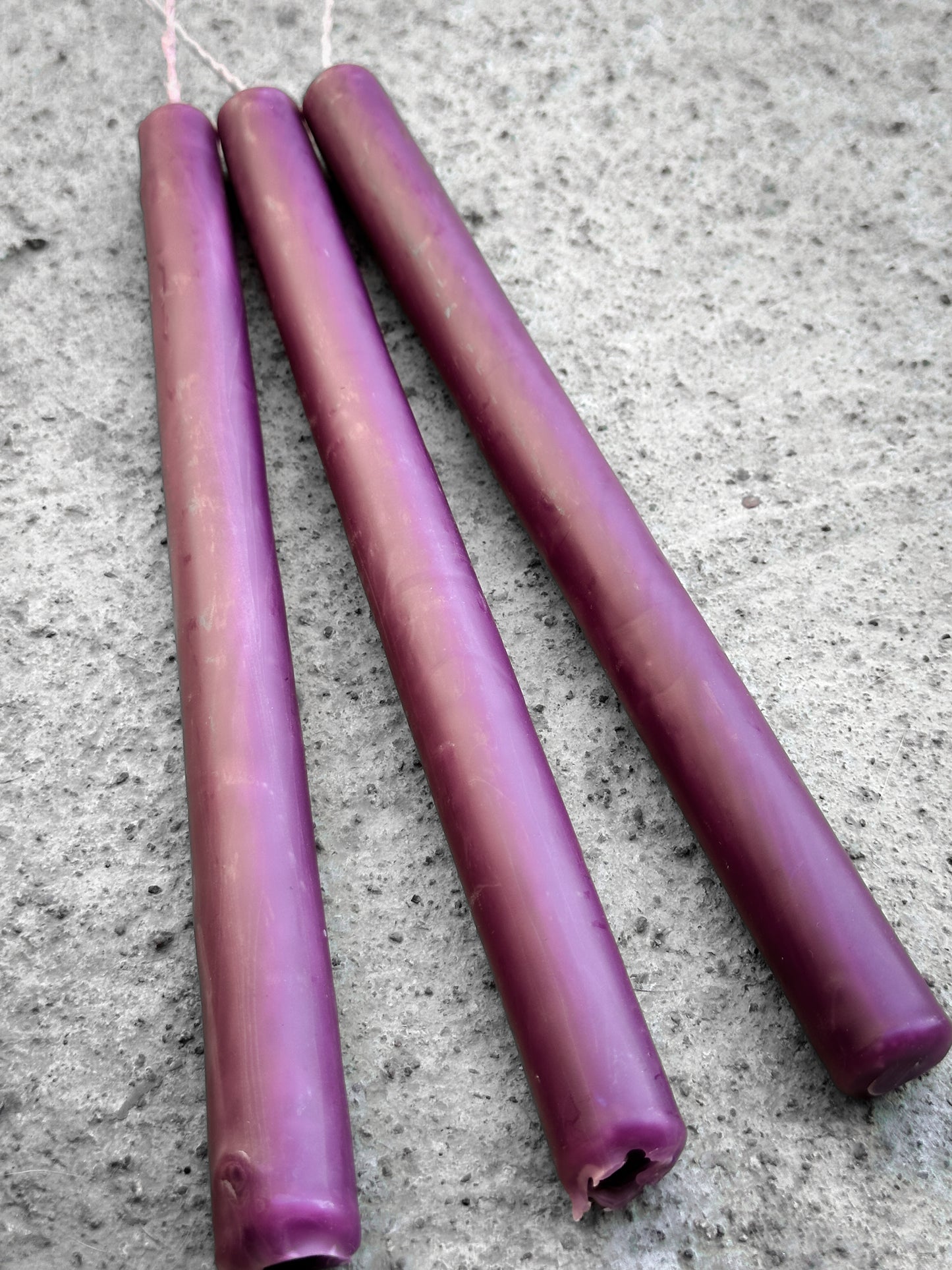 Set of 3 Beeswax Taper Candles