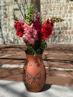 PRE-ORDER Brown Butterfly Monarch Flower Vase (SHIPS IN APPROX. 6-12 WEEKS)