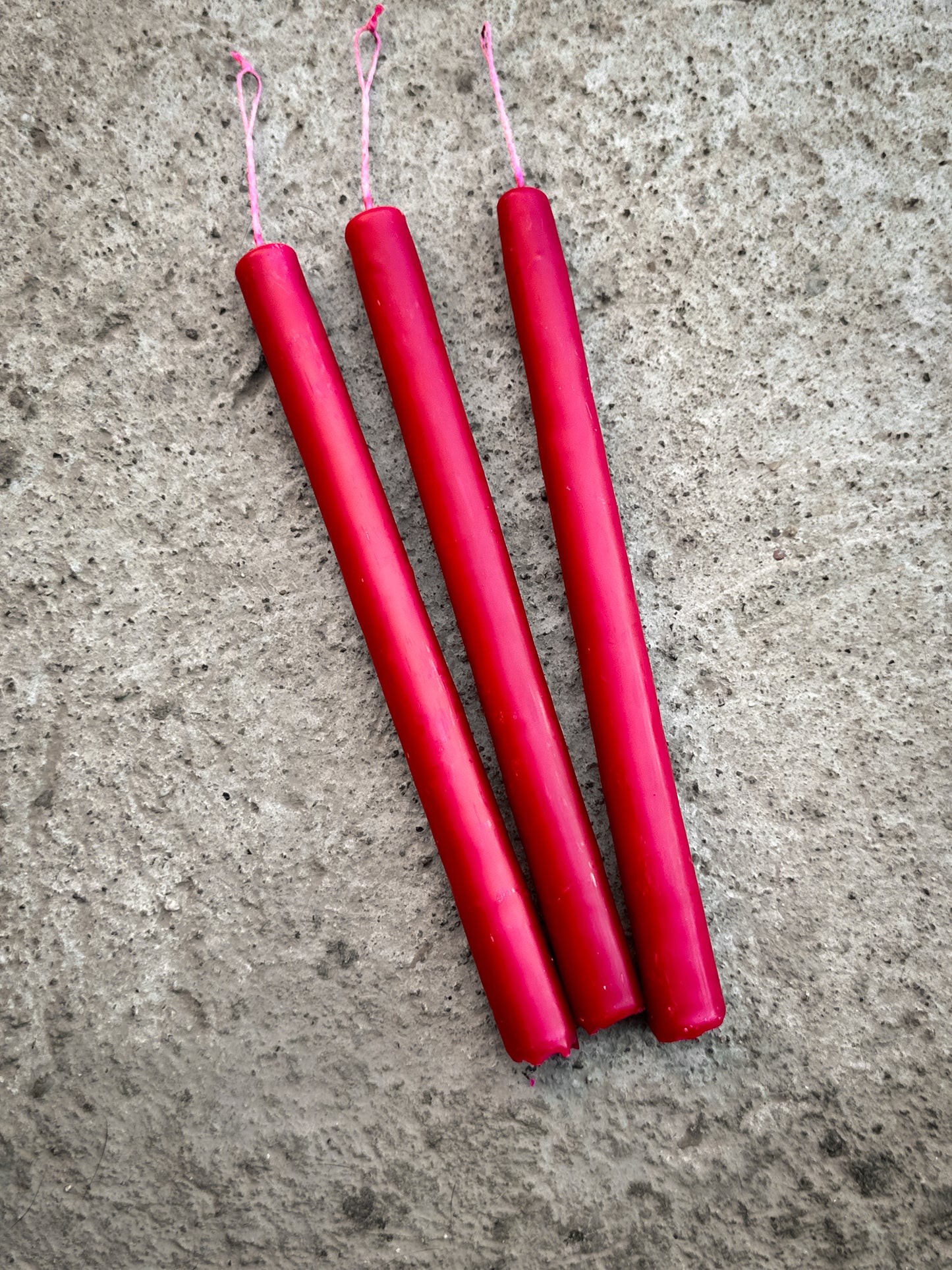 Set of 3 Beeswax Taper Candles