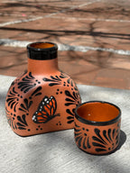 PRE-ORDER Brown Butterfly Monarch Tequilero Decanter (SHIPS IN APPROX. 6-12 WEEKS)