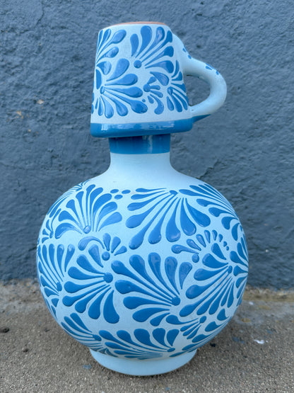 PRE-ORDEN Tarro redondo azul con taza (ENVÍO EN APROX. 14 SEMANAS)