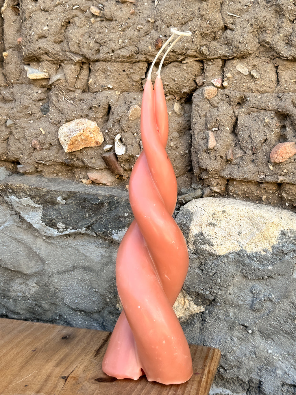 Lila Beeswax Spiral Candle