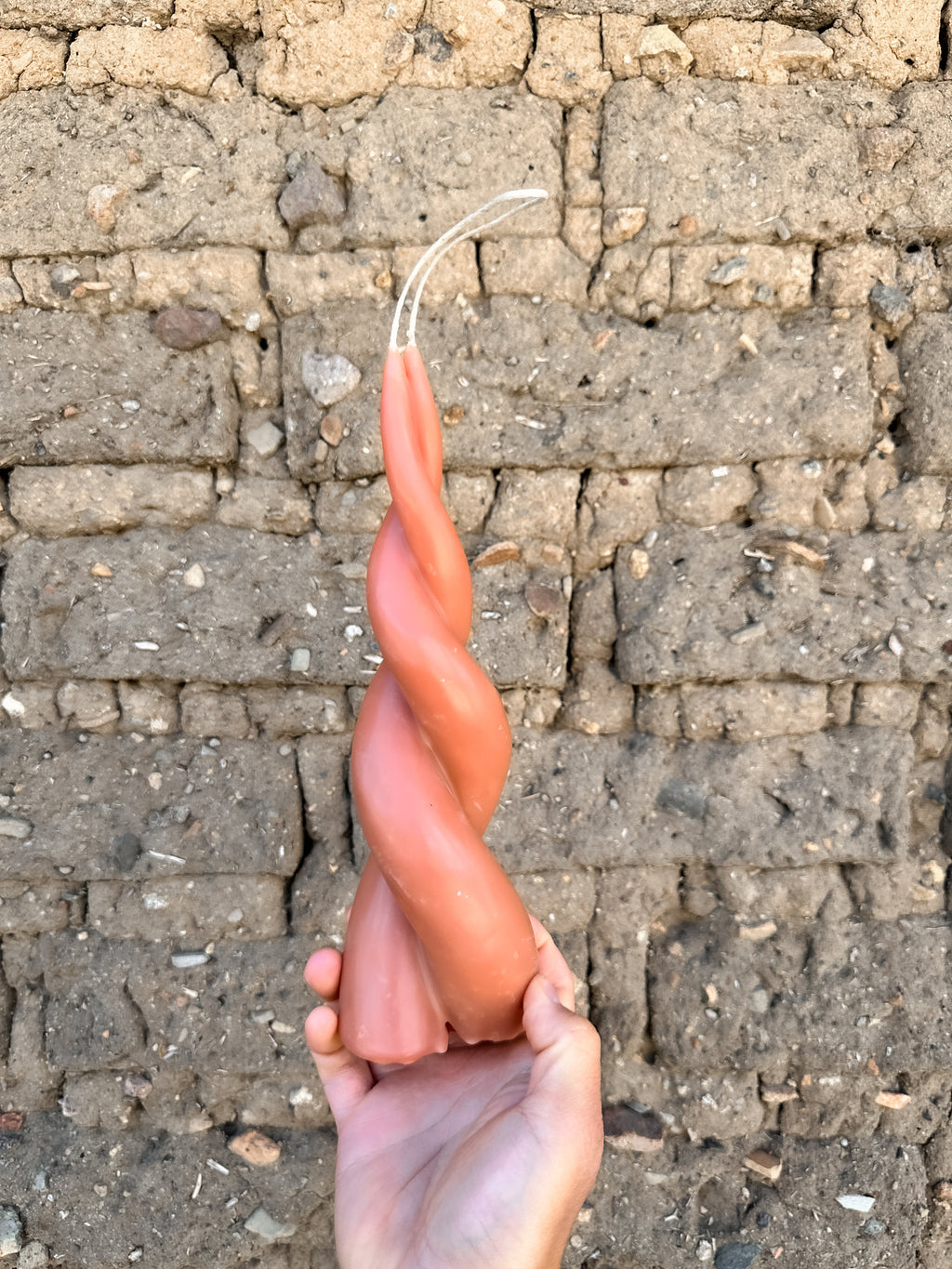 Lila Beeswax Spiral Candle