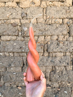 Lila Beeswax Spiral Candle