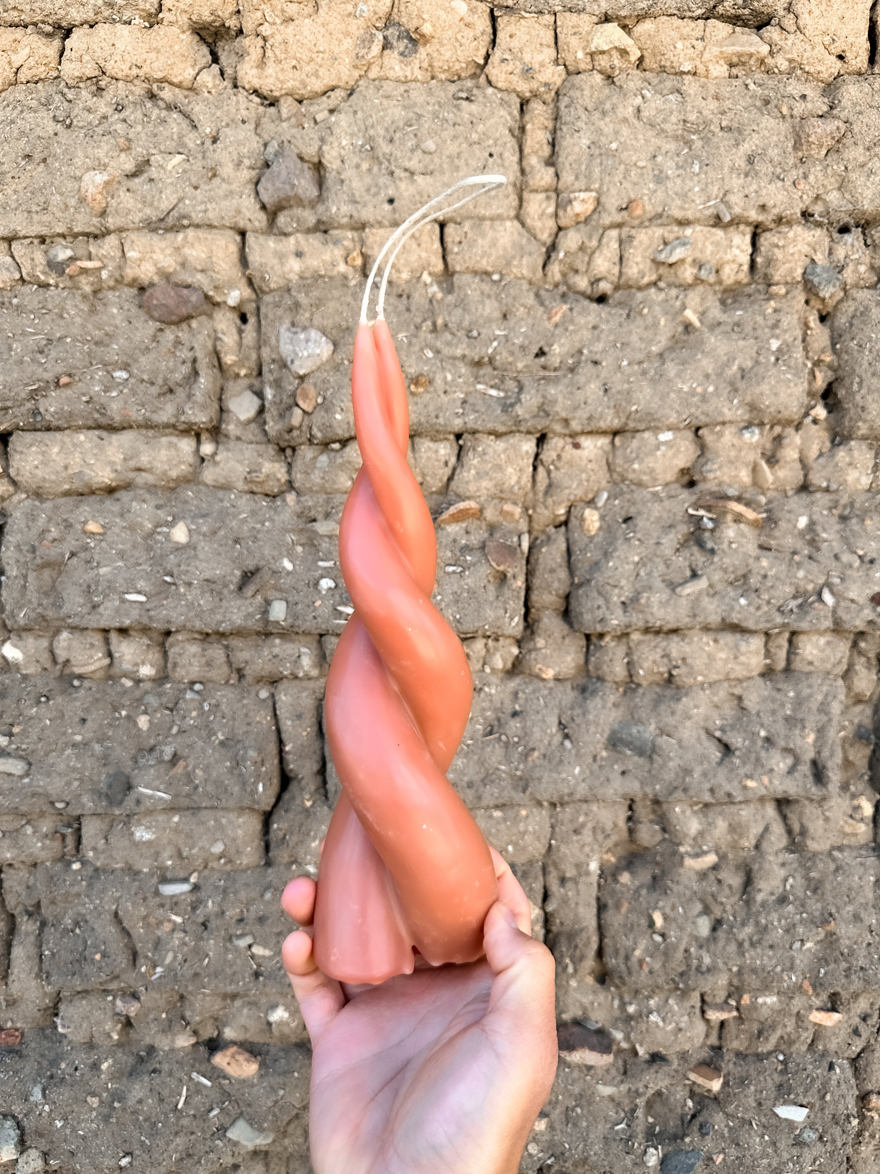 Lila Beeswax Spiral Candle