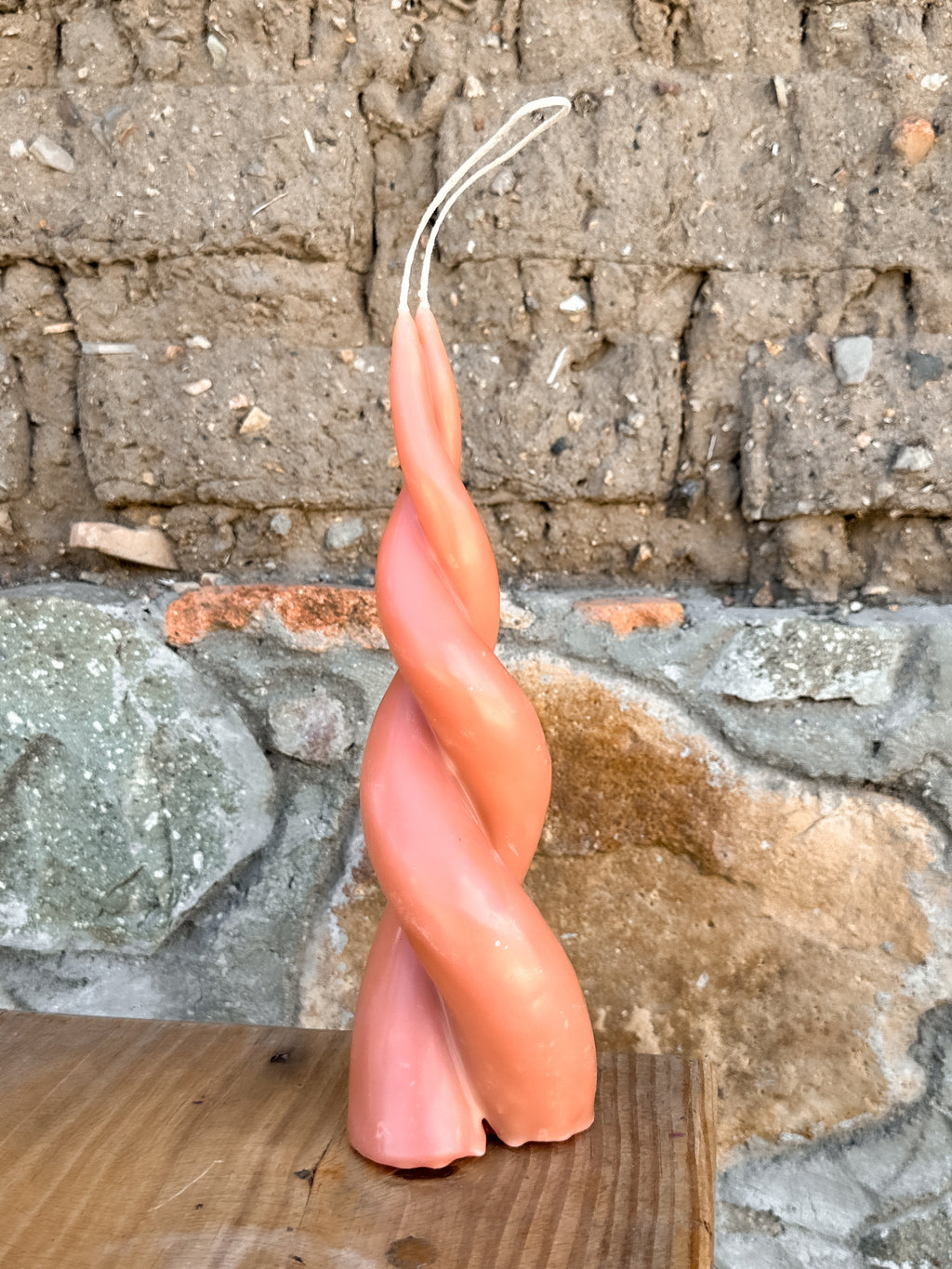 Lila Beeswax Spiral Candle