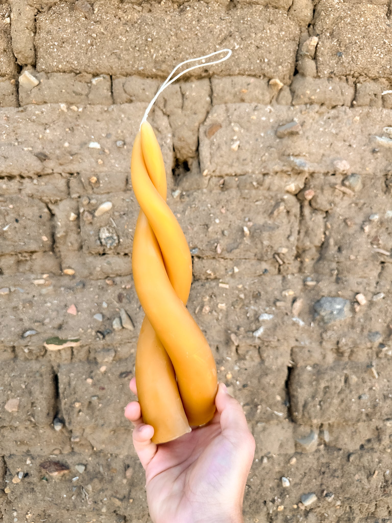 Lila Beeswax Spiral Candle