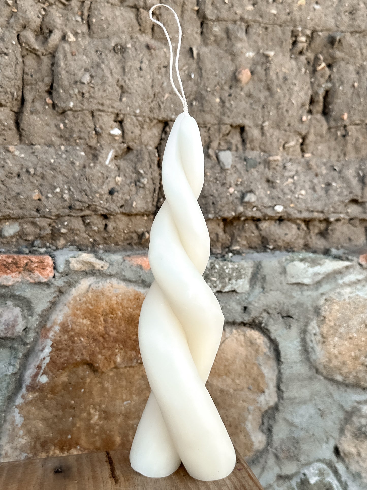 Lila Beeswax Spiral Candle