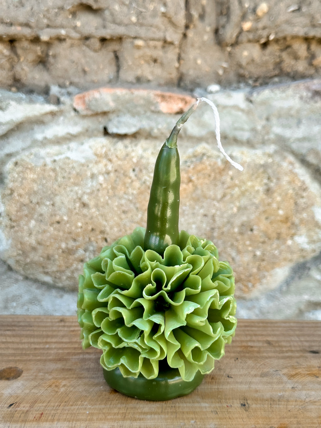 Vela floral de cera de abejas de Teotitlán