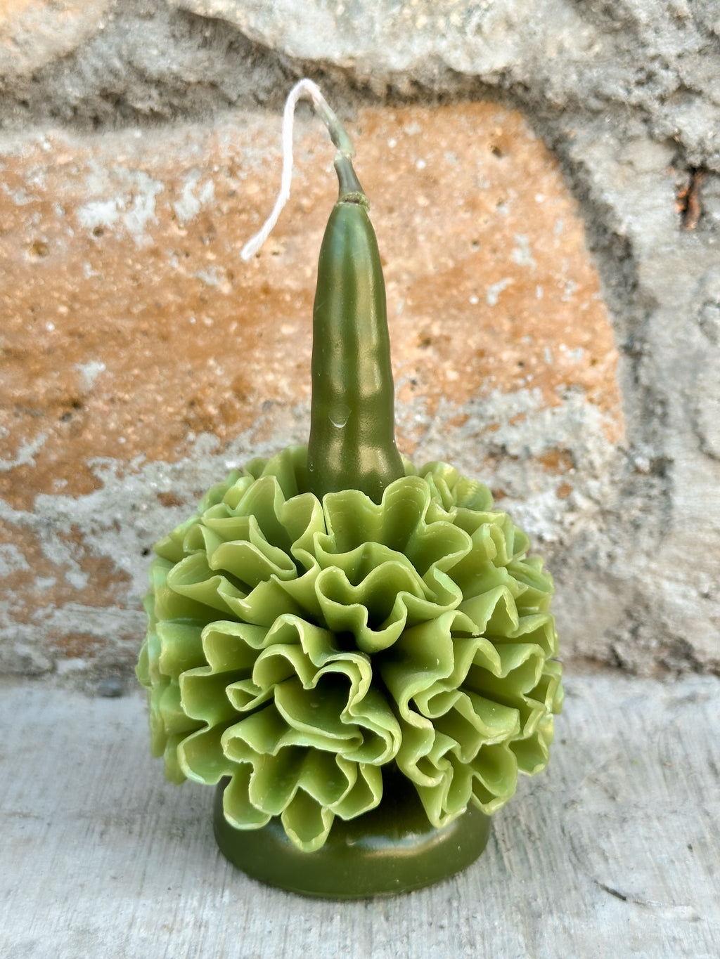 Vela floral de cera de abejas de Teotitlán