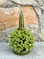 Vela floral de cera de abejas de Teotitlán