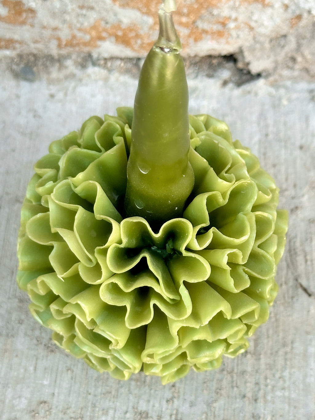 Vela floral de cera de abejas de Teotitlán