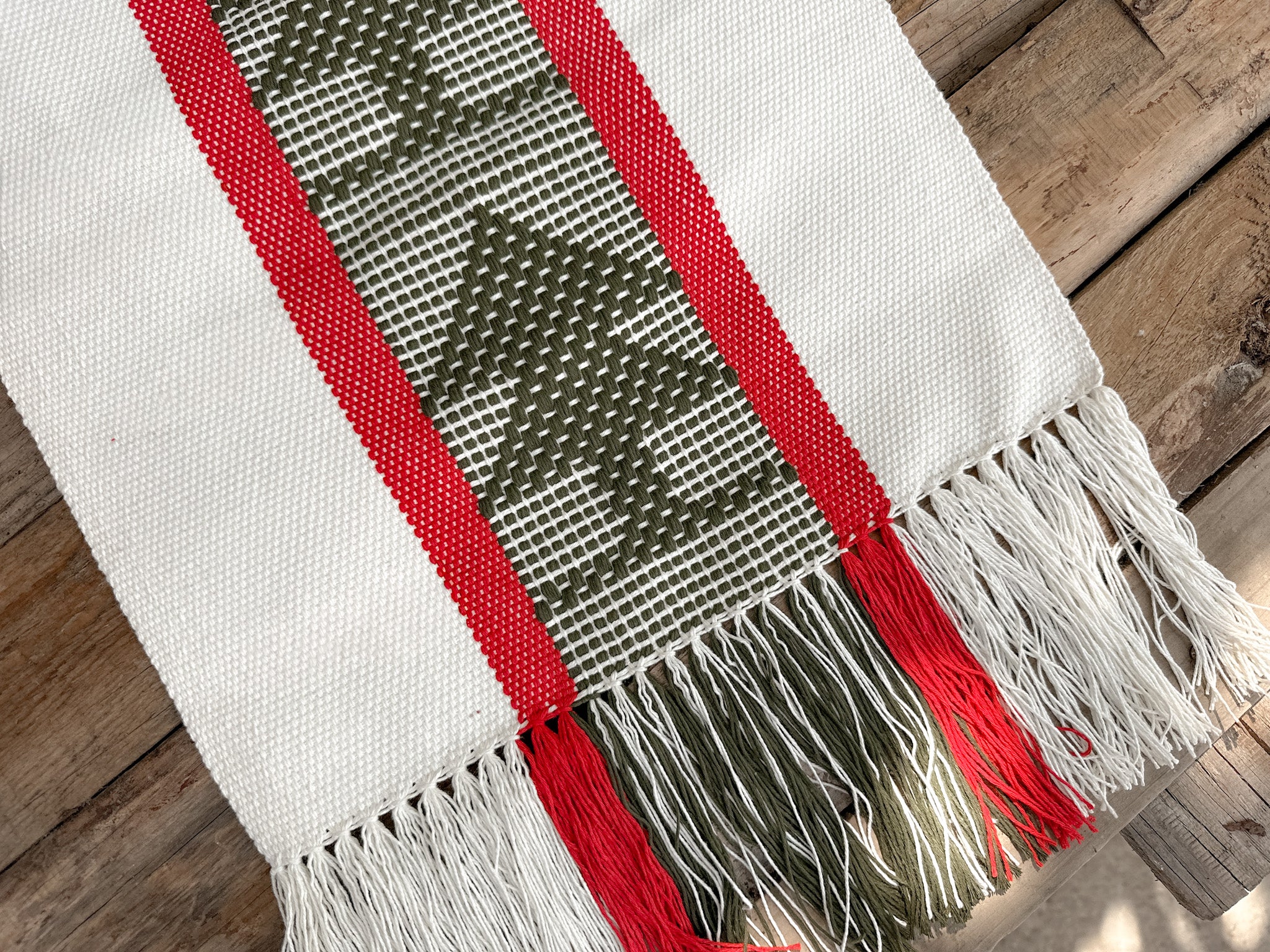 Camino de Mesa "Blanca Navidad" Jalieza