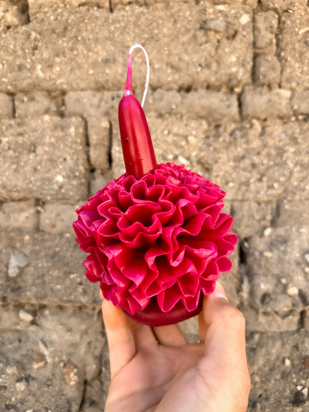 Teotitlan Beeswax Floral Candle