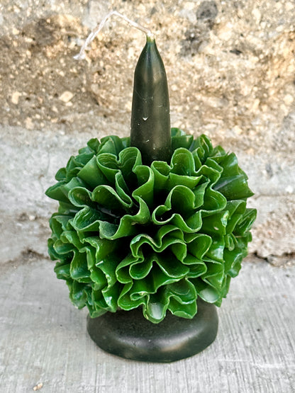 Vela floral de cera de abejas de Teotitlán